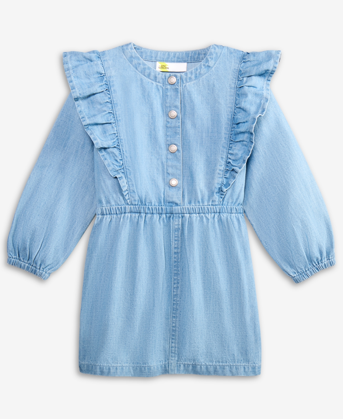 Epic Threads Girls 5-20 Parker Ruffled Denim Shirtdress, Macy's Exclusive