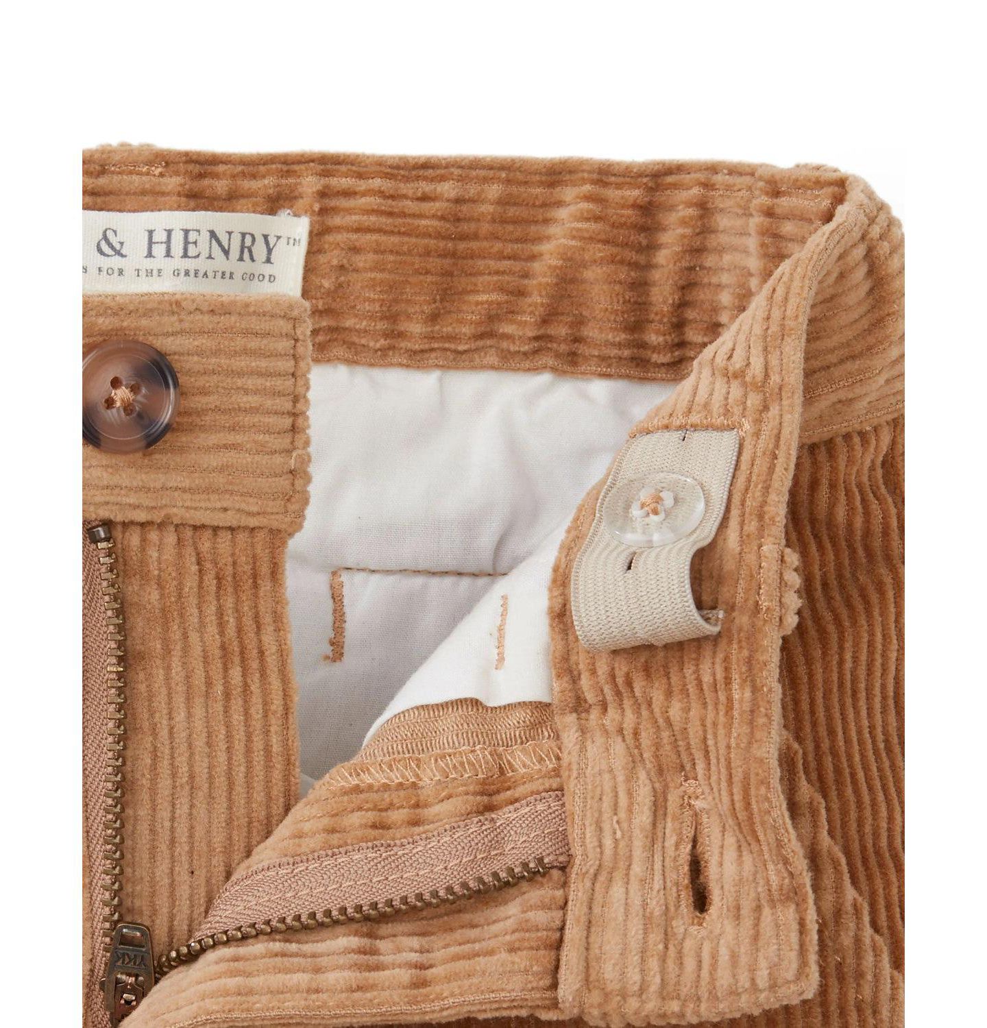 Брюки Hope & Henry Organic Corduroy Pant для мальчиков-малышей, цвет: Средний коричневый — фото 9