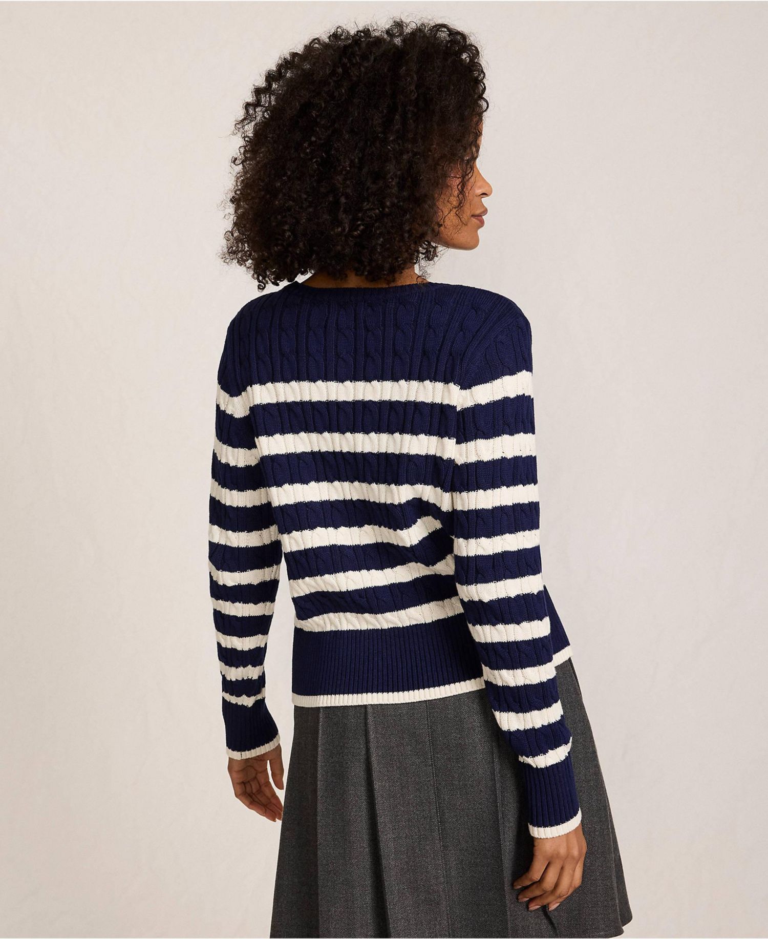 Women's Petite Drifter Modern Cable Crew Sweater
