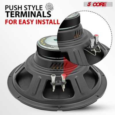 12 Inch Speaker 200W Car Loudspeaker 4 Ohm Replacement Driver w 30 Oz Y30 Magnet for Vehicle - SP 12120 4OHMS
