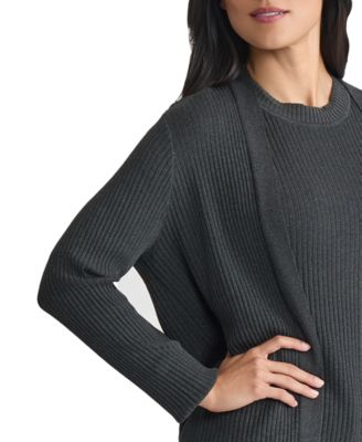 Women's Sutton Open Front Long Sleeve Cardigan Sweater