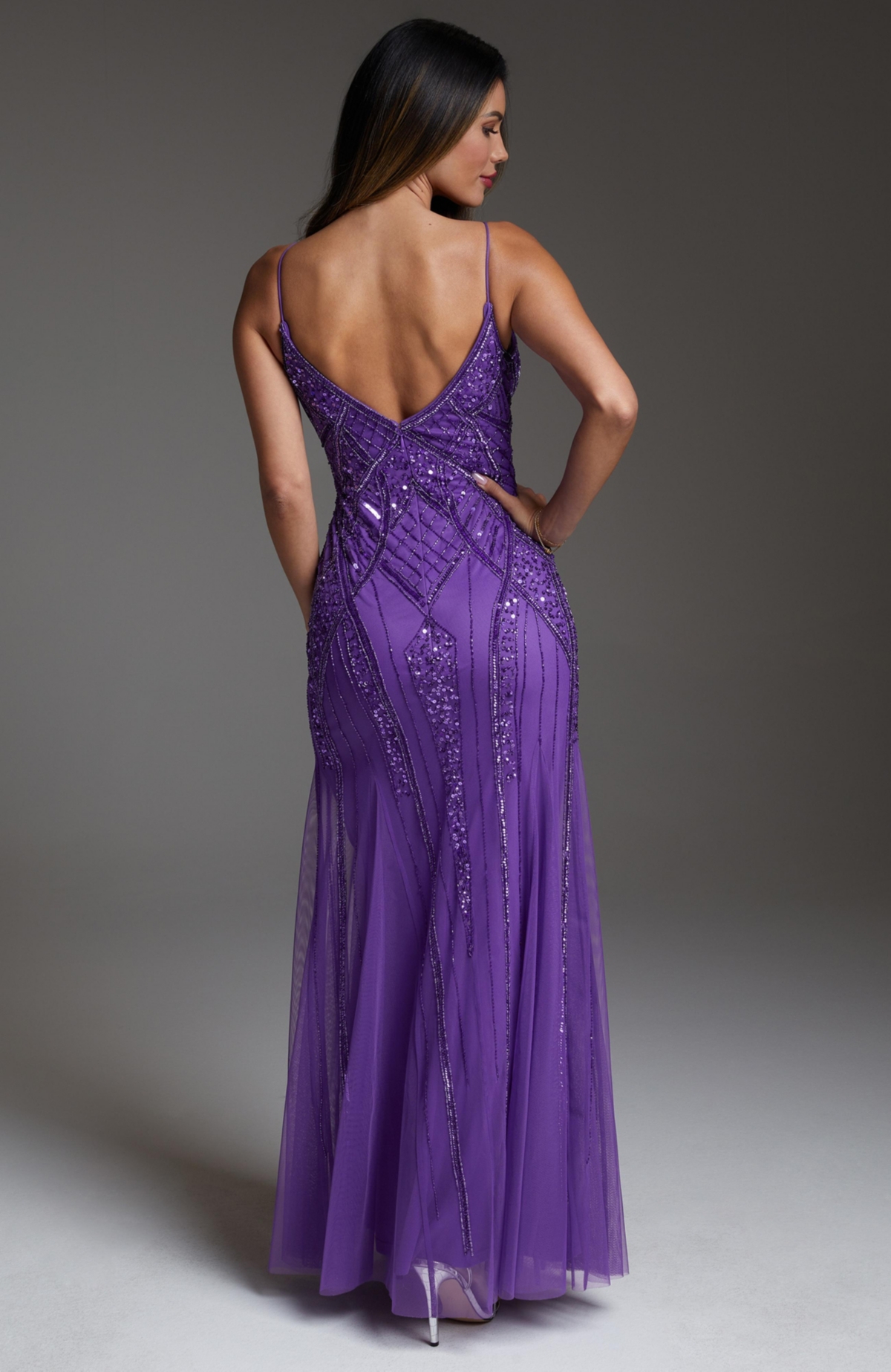 Bebe Women's Beaded Gown