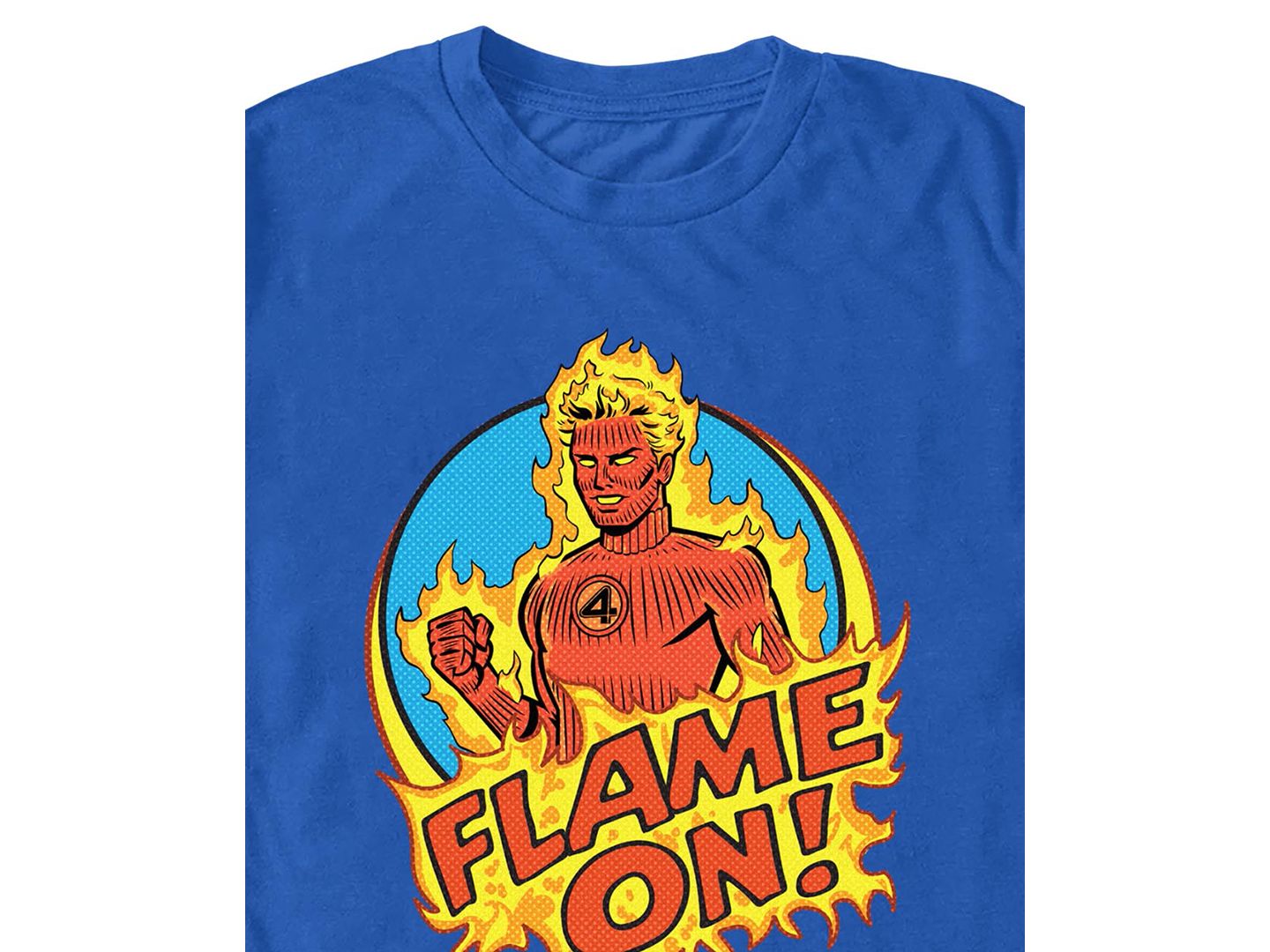Мужская футболка Fifth Sun Fantastic 4 First Steps Flame On Johnny, цвет: Королевский синий — фото 2