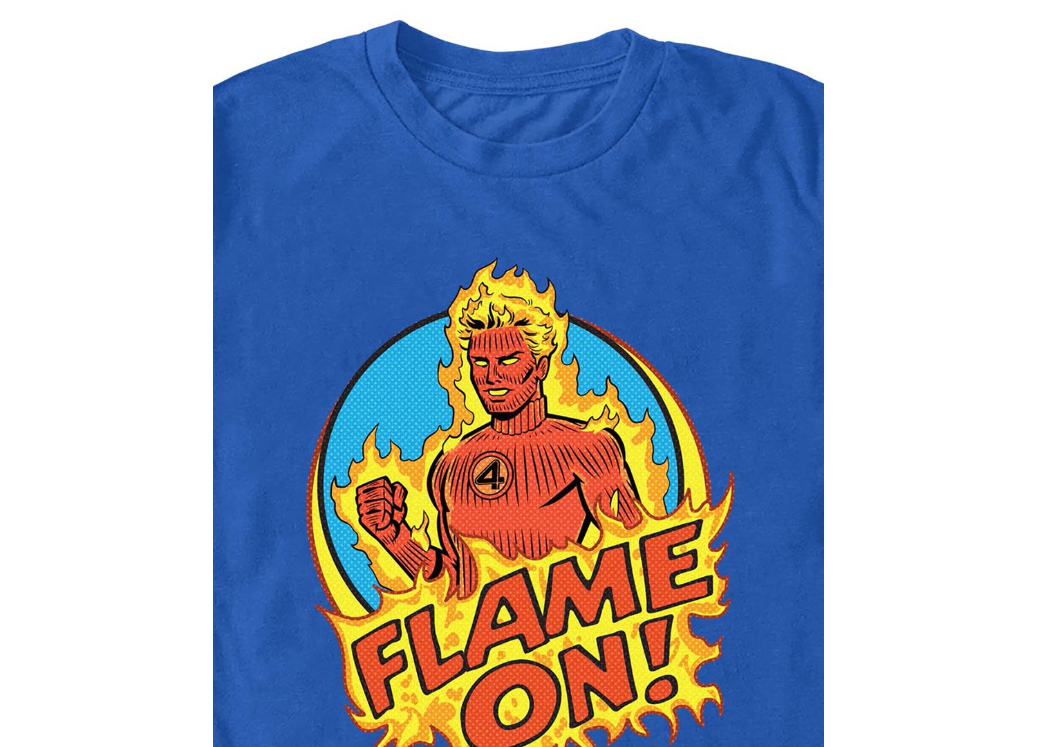 Men's Fantastic 4 First Steps Flame On Johnny T-Shirt