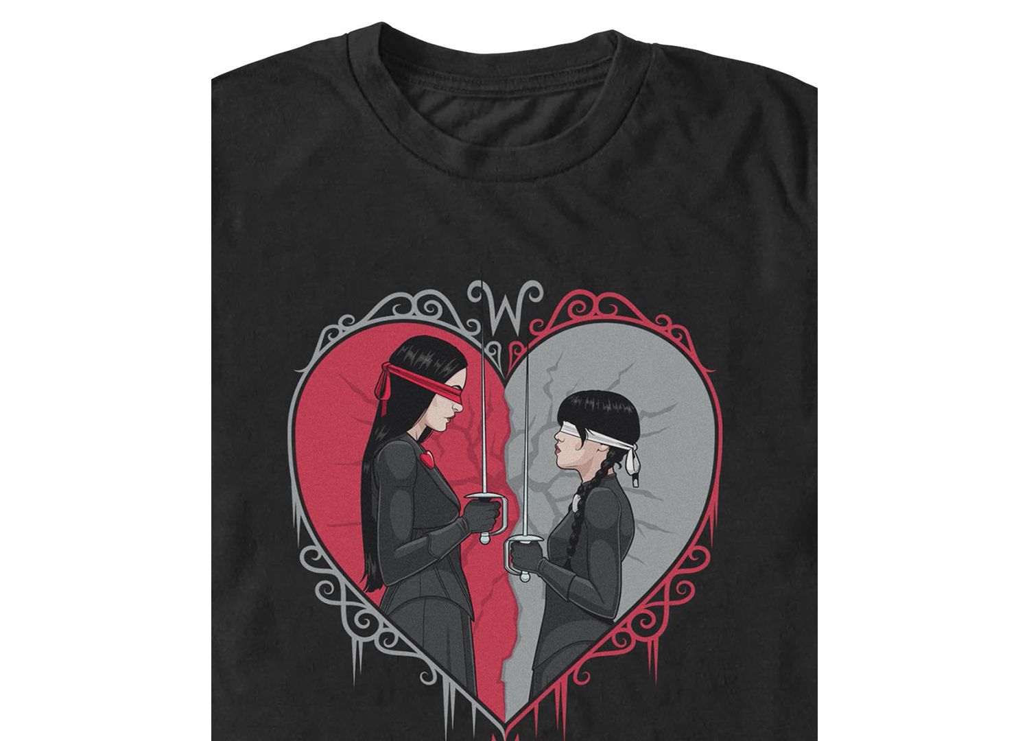 Men's Wednesday Addams Face to Face T-Shirt