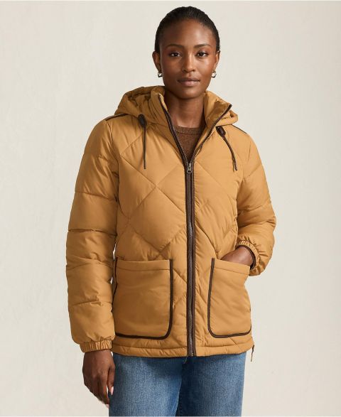 Женские куртки Lands' End FeatherFree Insulated Diamond Quilted Jacket
