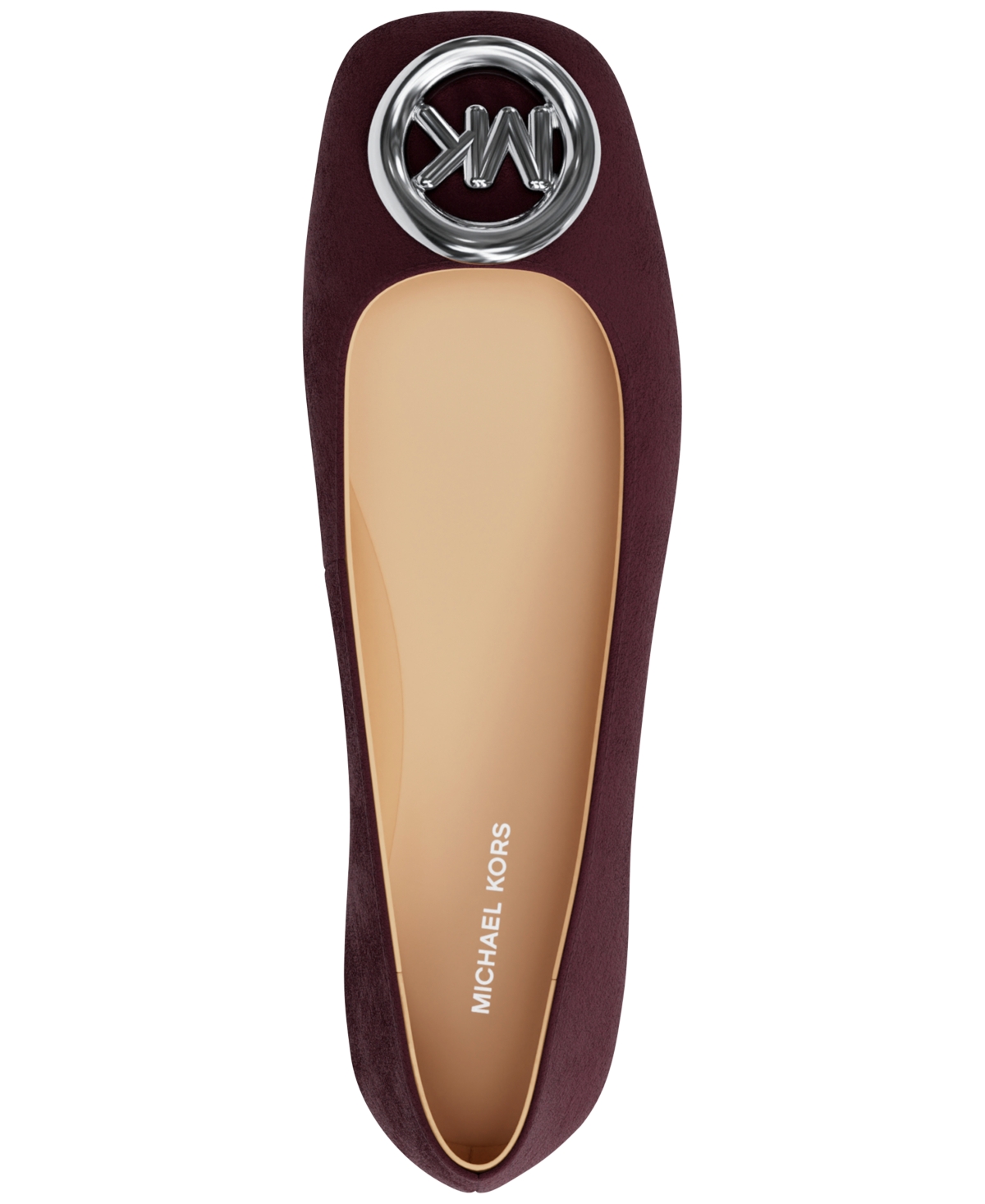 Michael Kors Milan Suede Ballet Flat In Burgundy