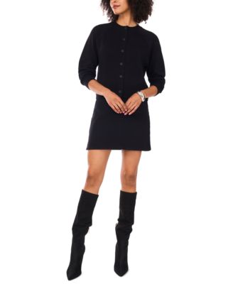 Women's Cozy Crewneck Raglan-Sleeve Cardigan Sweater