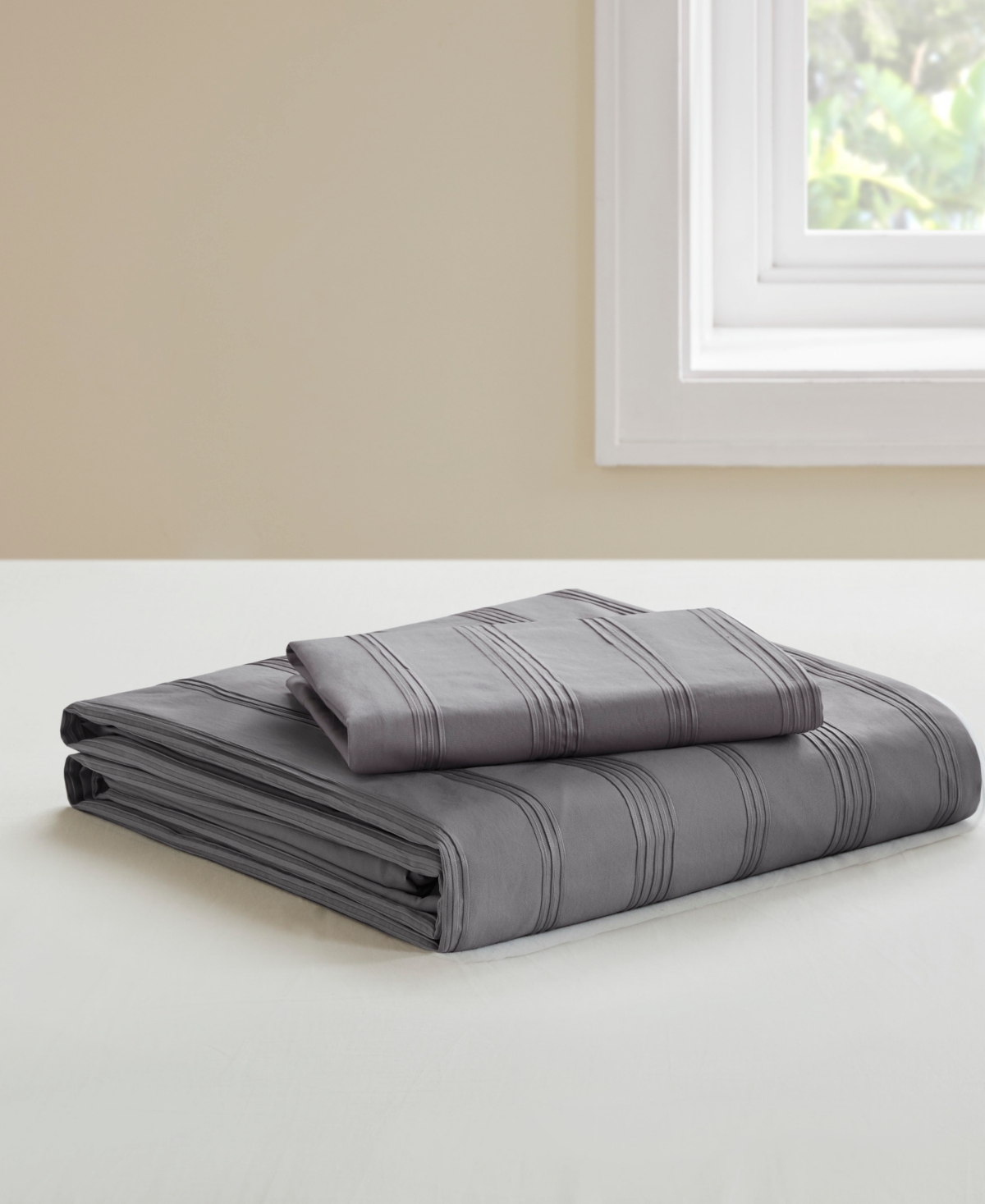 510 Design Logan Woven Striped 2-pc. Duvet Cover Set, Twin/twin Xl In Gray