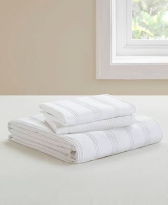 Logan Woven Striped 3-Pc. Duvet Cover Set, Queen