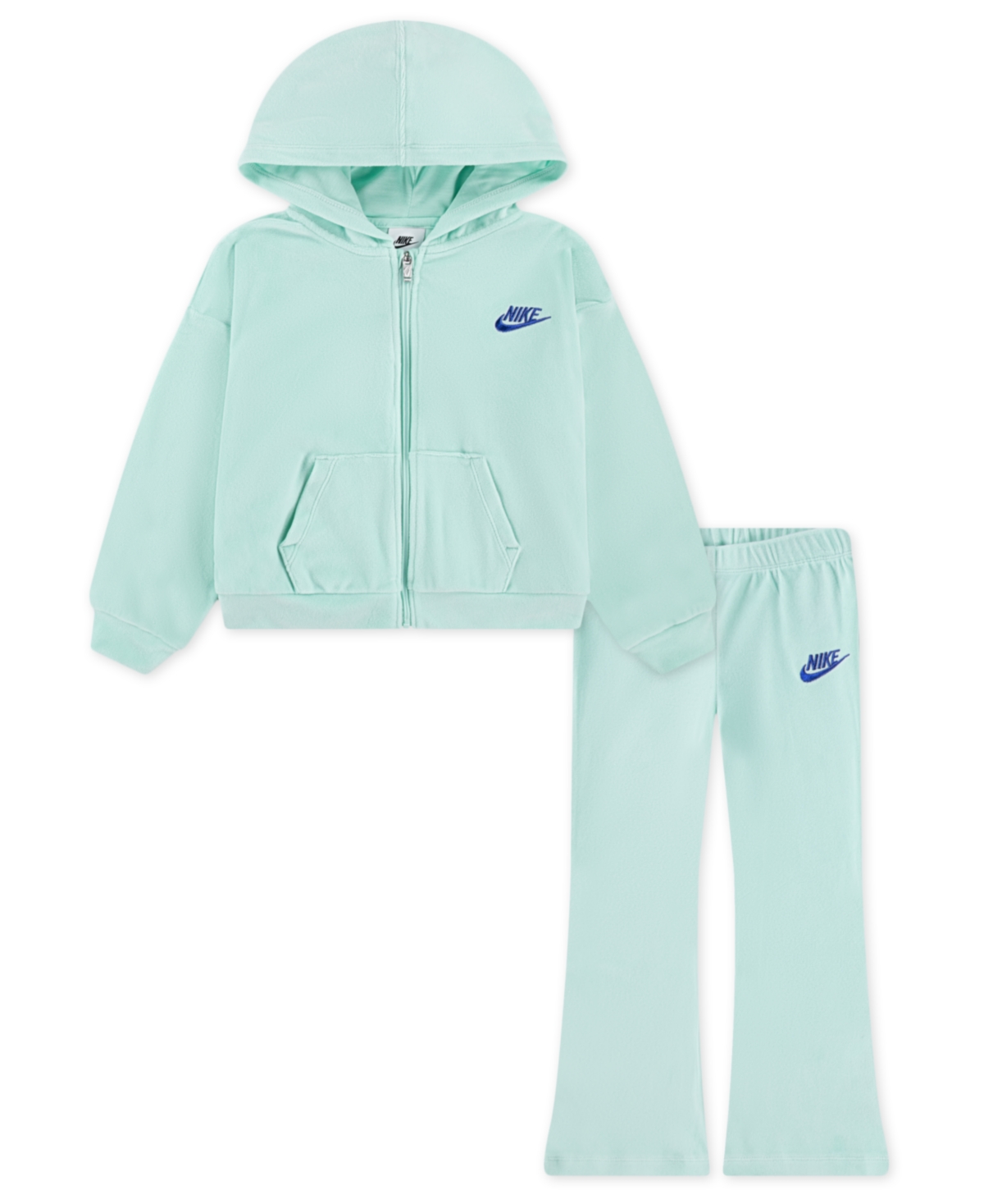 Nike Toddlers & Little Girls 4T-6T 2-Piece Hoodie and Velour Flared Leggings Set