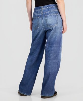 Juniors' Dream Printed Pull-On Jeans