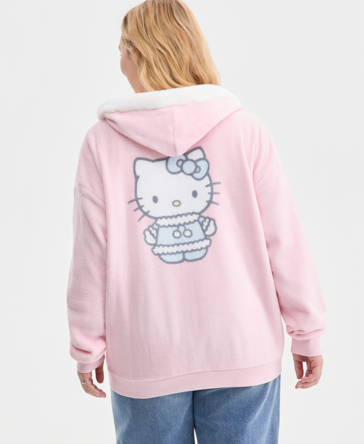Love Tribe Trendy Plus Hello Kitty Pom-Pom Hoodie