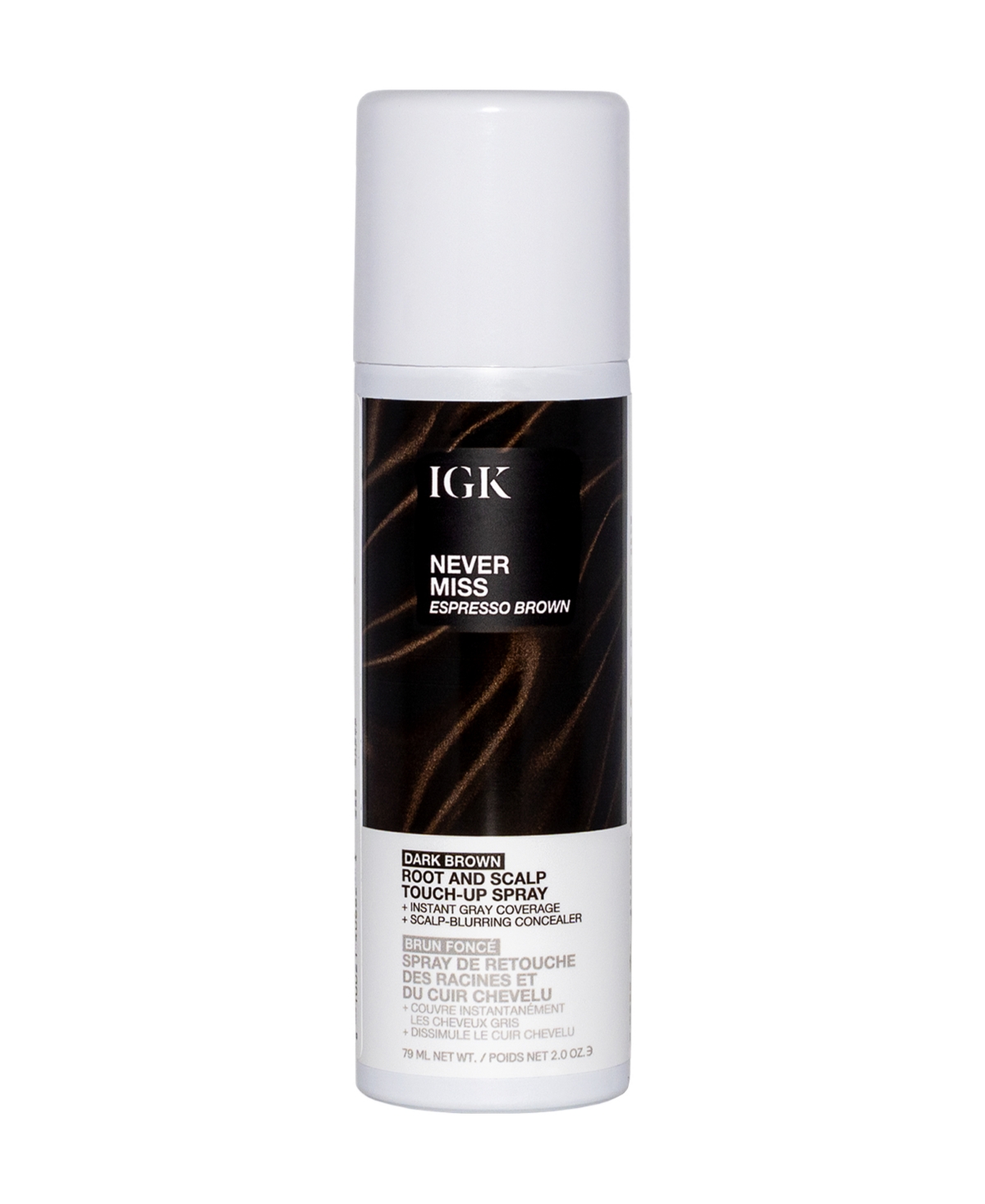 Igk Hair Never Miss Root And Scalp Espresso Brown Touch-up Spray In Brown