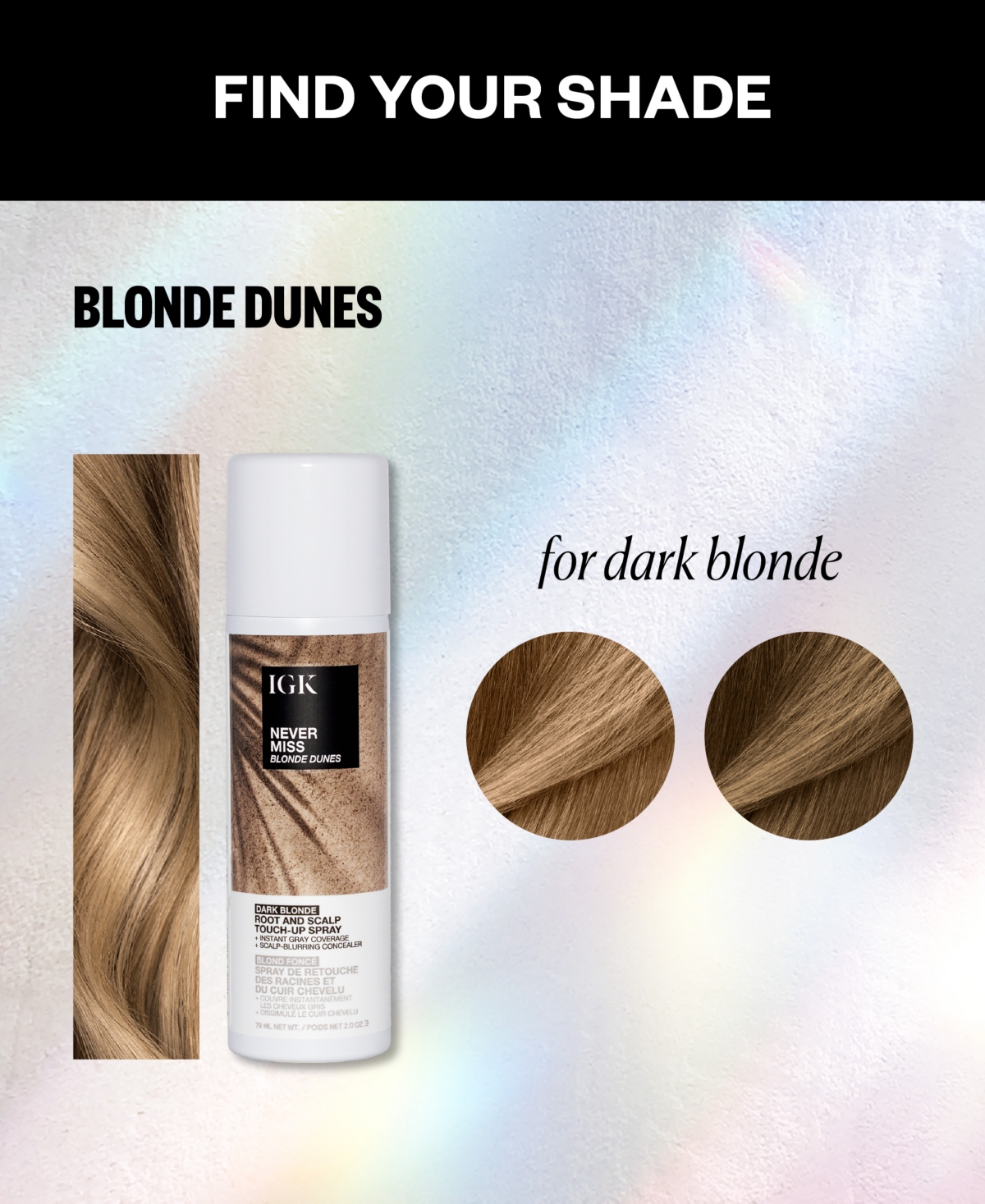 Igk Hair Never Miss Root And Scalp Blonde Dunes Touch-up Spray In Brown
