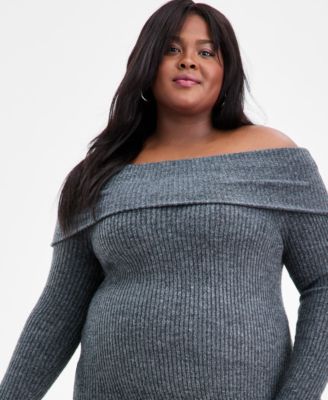 Trendy Plus Size Merlyn Off-The-Shoulder Dress
