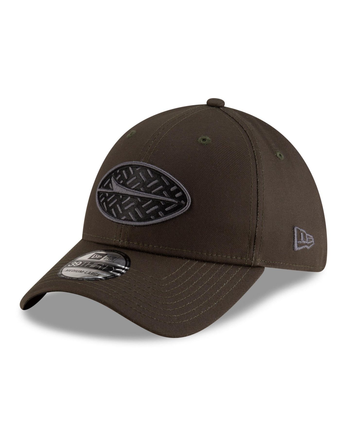 Мужская кепка New Era Dark Green New York Jets 2025 NFL Rivalries Sideline 39THIRTY Flex Hat — фото 3
