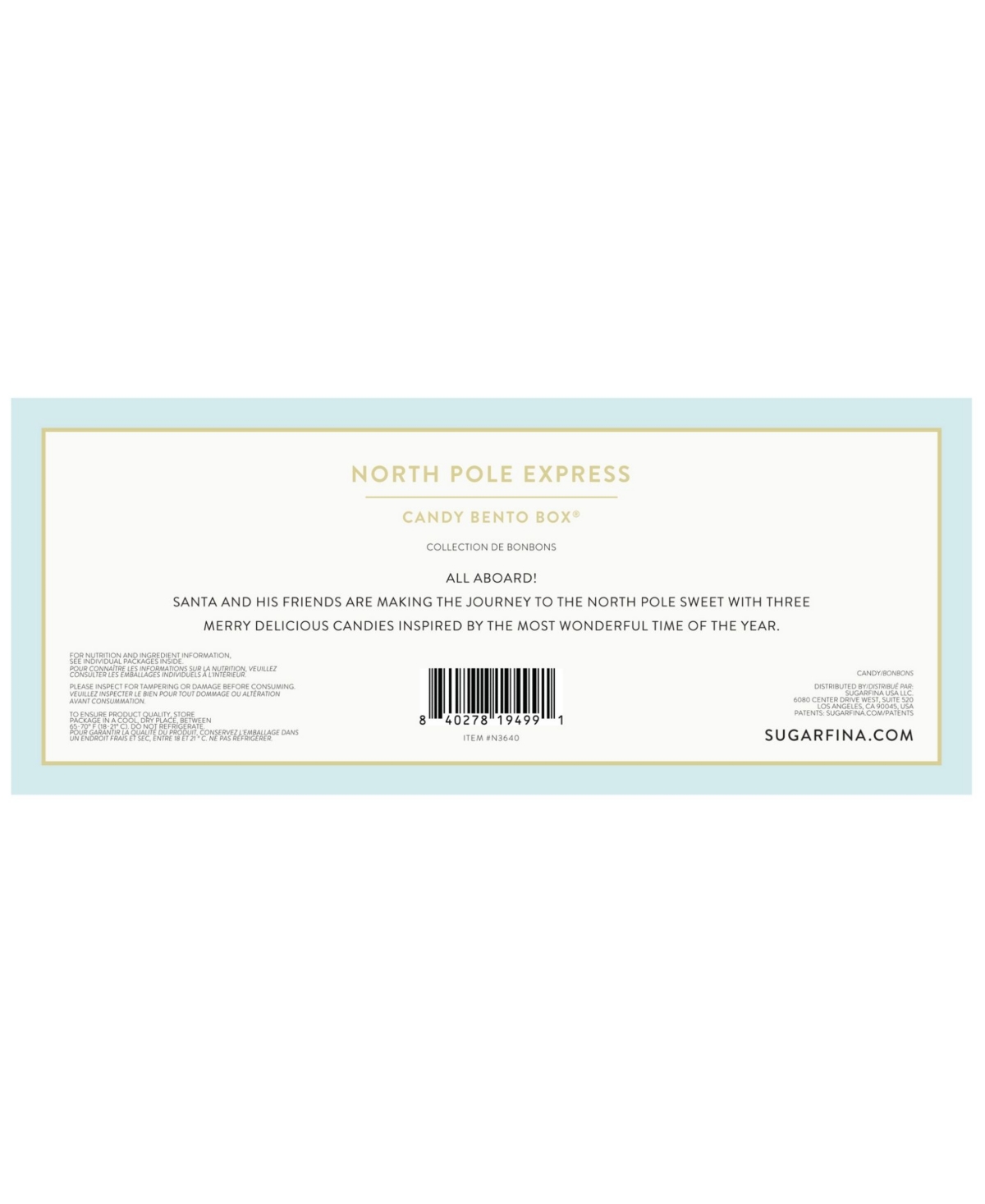 Sugarfina Holiday 2025North Pole Express Bento Candy Box, 3-Pc.
