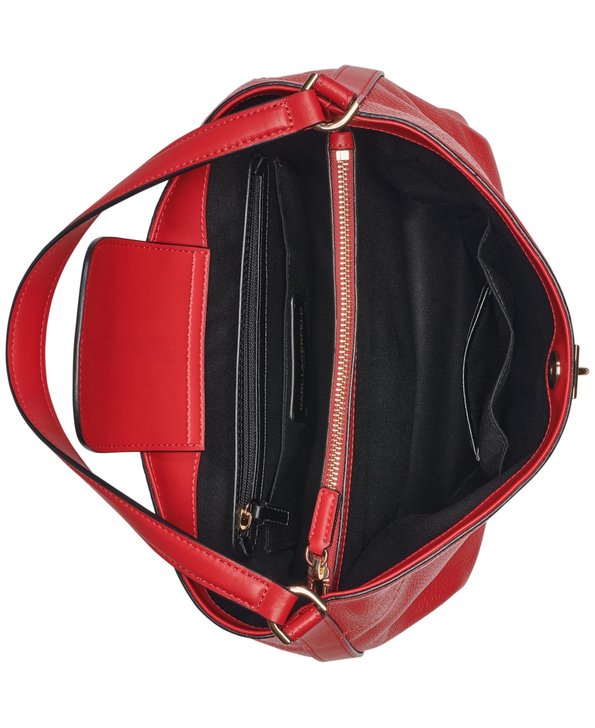 Karl Lagerfeld Gisele Hobo Magnetic Shoulder Bag In Red