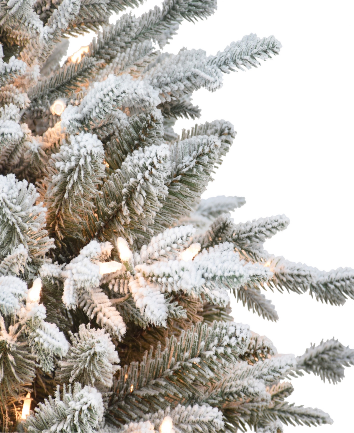 Puleo 4.5FT Pre-Lit Flocked Slim Northern Fir Tree