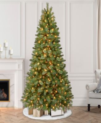 7.5 ft. Pre-Lit Teton Pine Artificial Christmas Tree with 600 Clear UL listed Lights