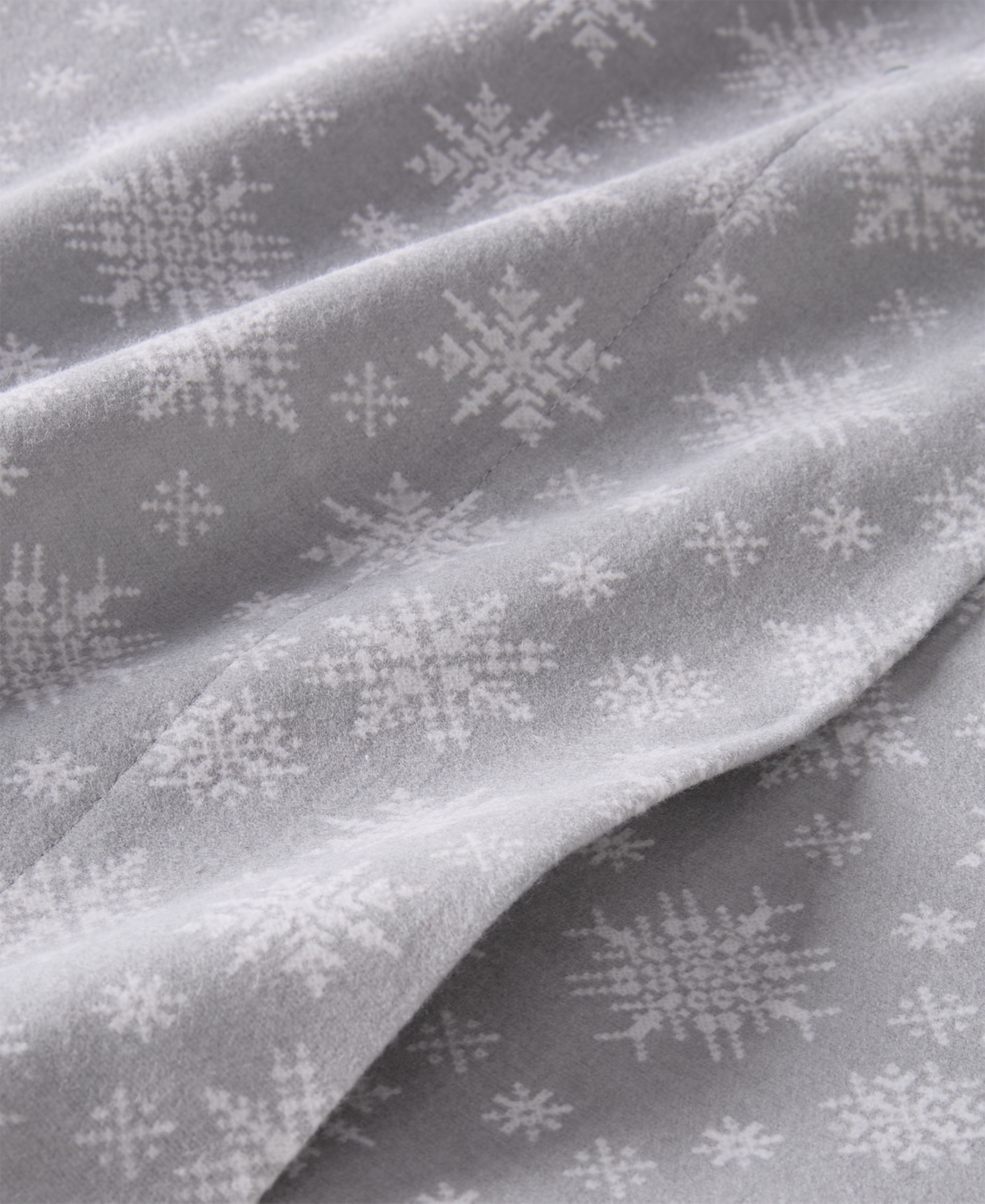 Charter Club Printed Flannel Cotton 4-pc. Sheet Set, Full, Exclusively At Macy's In Gray
