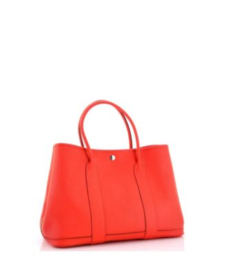 Pre-Owned Hermes 36 Garden Party Tote Leather with Printed Interior