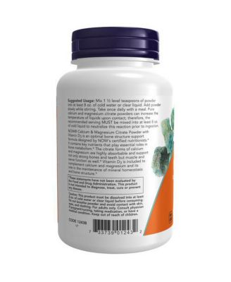 Calcium And Magnesium Powder ,w/CITRATE POWDER ,8 Oz