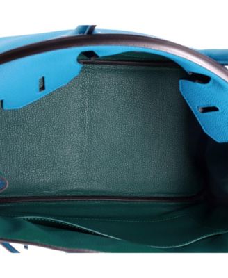 Pre-Owned Hermes Birkin 30 Handbag Verso Togo with Palladium Hardware