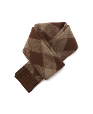 Argyle Knit Stretch-Fit Muffler