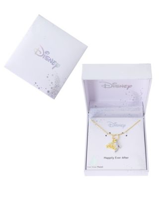 Cubic Zirconia Princess Charm Cluster Pendant Necklace
