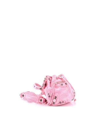 XS Le Cagole Giant Studs Bucket Bag BB Denim