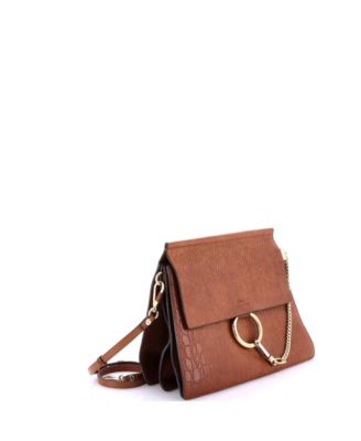 Medium Faye Shoulder Bag Embossed Leather