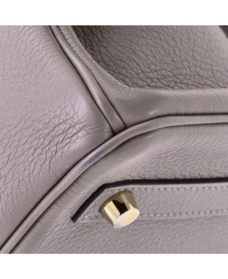 Birkin 30 Handbag Grey Novillo with Gold Hardware