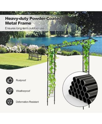 Outdoor Garden Arch Flowers Climbing Plants Trellis Metal Wedding Archway
