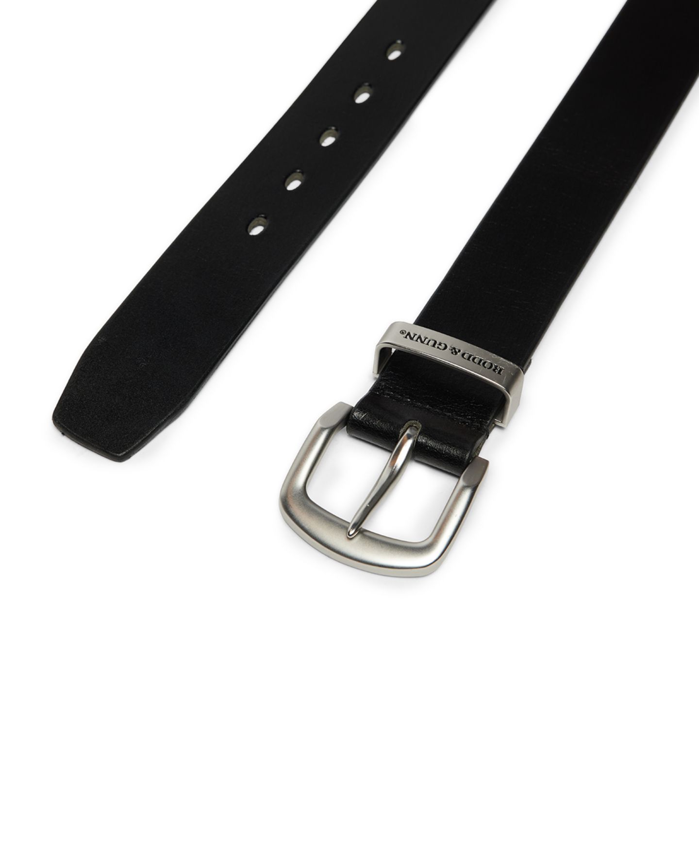 Мужской ремень Rodd & Gunn Farmlands Leather Belt, цвет: Чёрный — фото 5