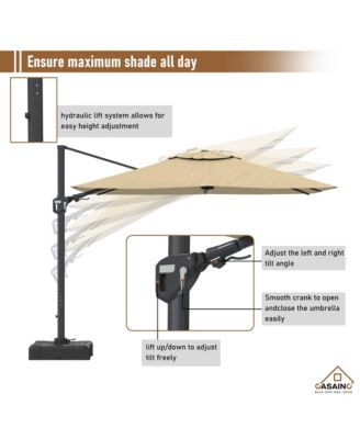 11 FT Square Cantilever Patio Umbrella