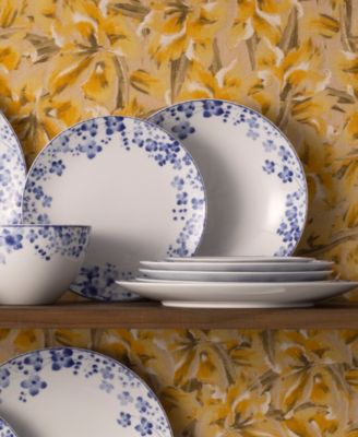 Bloomington Road Blue 30-Piece Dinnerware Set, Service for 6
