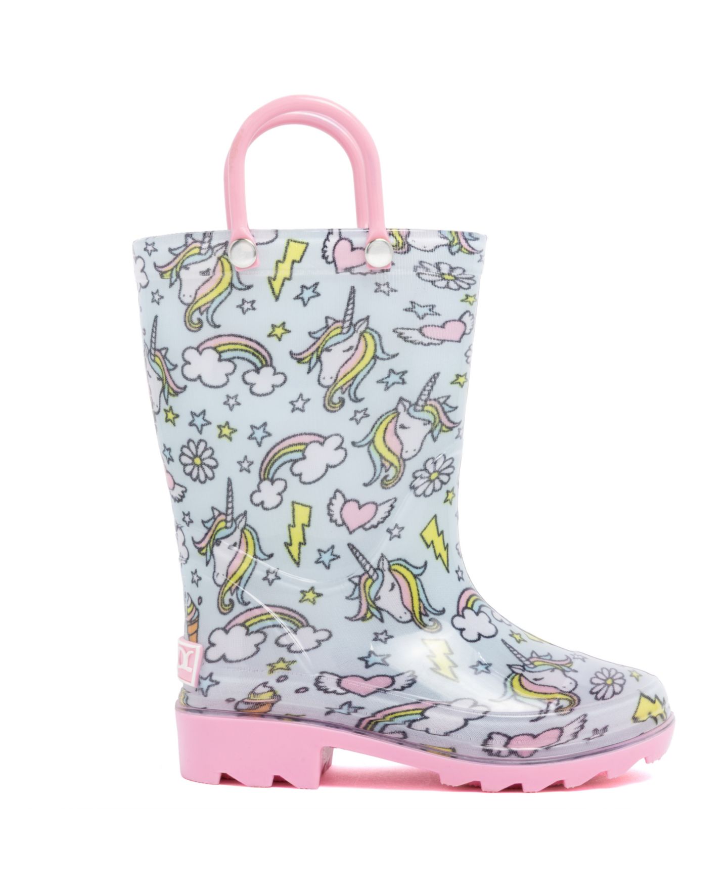 Ботинки Macy's Svea Unicorn Printed Rain Boots для девочек-малышей, цвет: Светлый синий — фото 2
