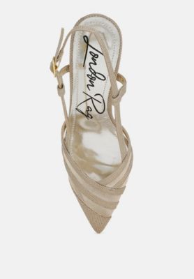 Womens London Rag 's Daldra Kitten Heel Slingback Sandals