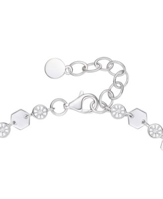Diamond Luna Bracelet (1/10 ct. t.w.) in Sterling Silver (also in 14K Gold Over Sterling Silver & 14K Rose Gold Over Sterling Silver)