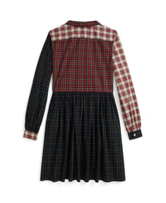 Girls 7-16 Long-Sleeve Plaid Shirt Dress