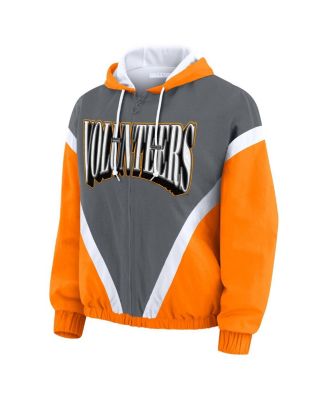 Women's Tennessee Orange/Gray Tennessee Volunteers Color Block Full-Zip Hoodie Windbreaker Jacket