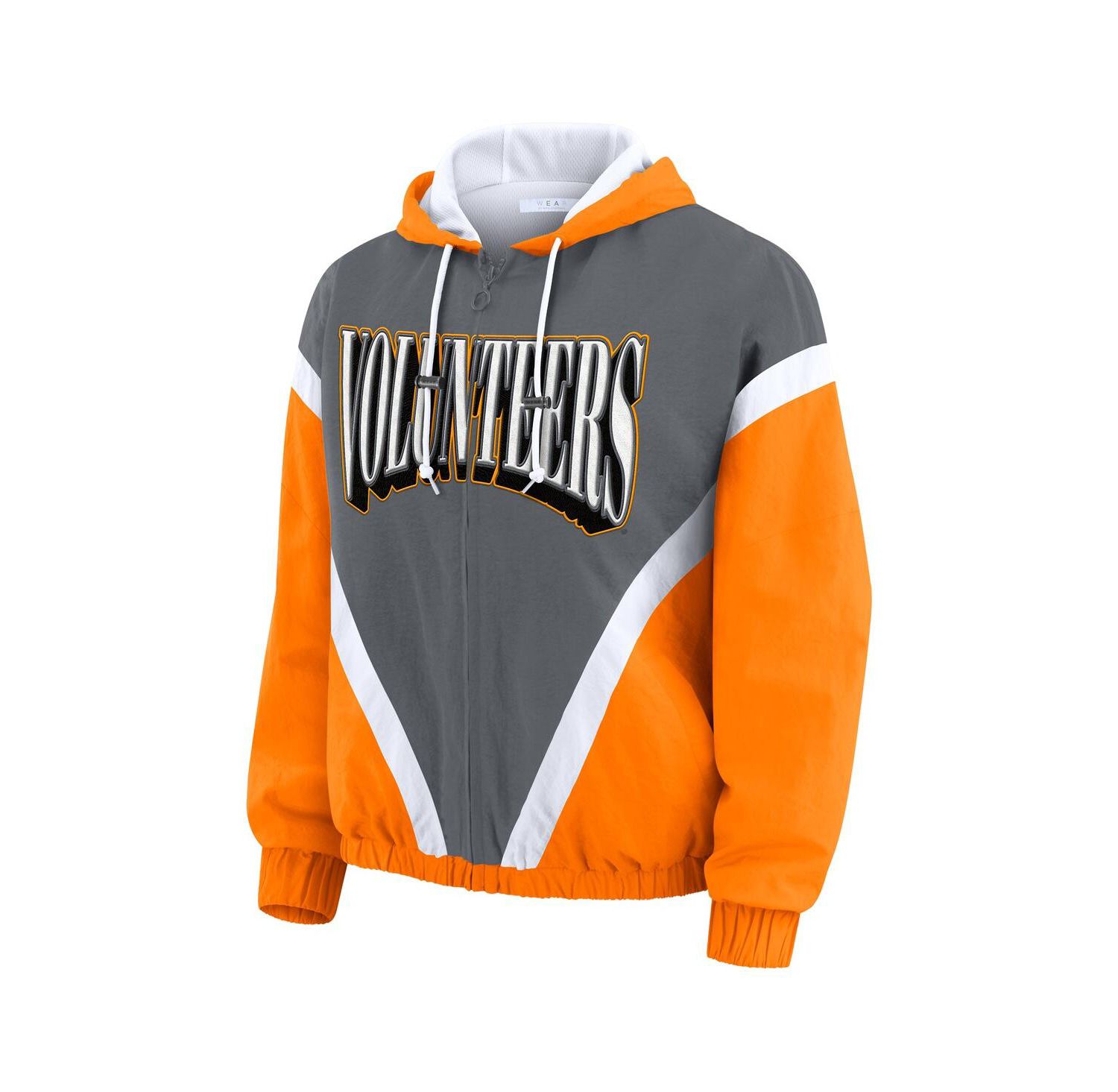 Women's Tennessee Orange/Gray Tennessee Volunteers Color Block Full-Zip Hoodie Windbreaker Jacket