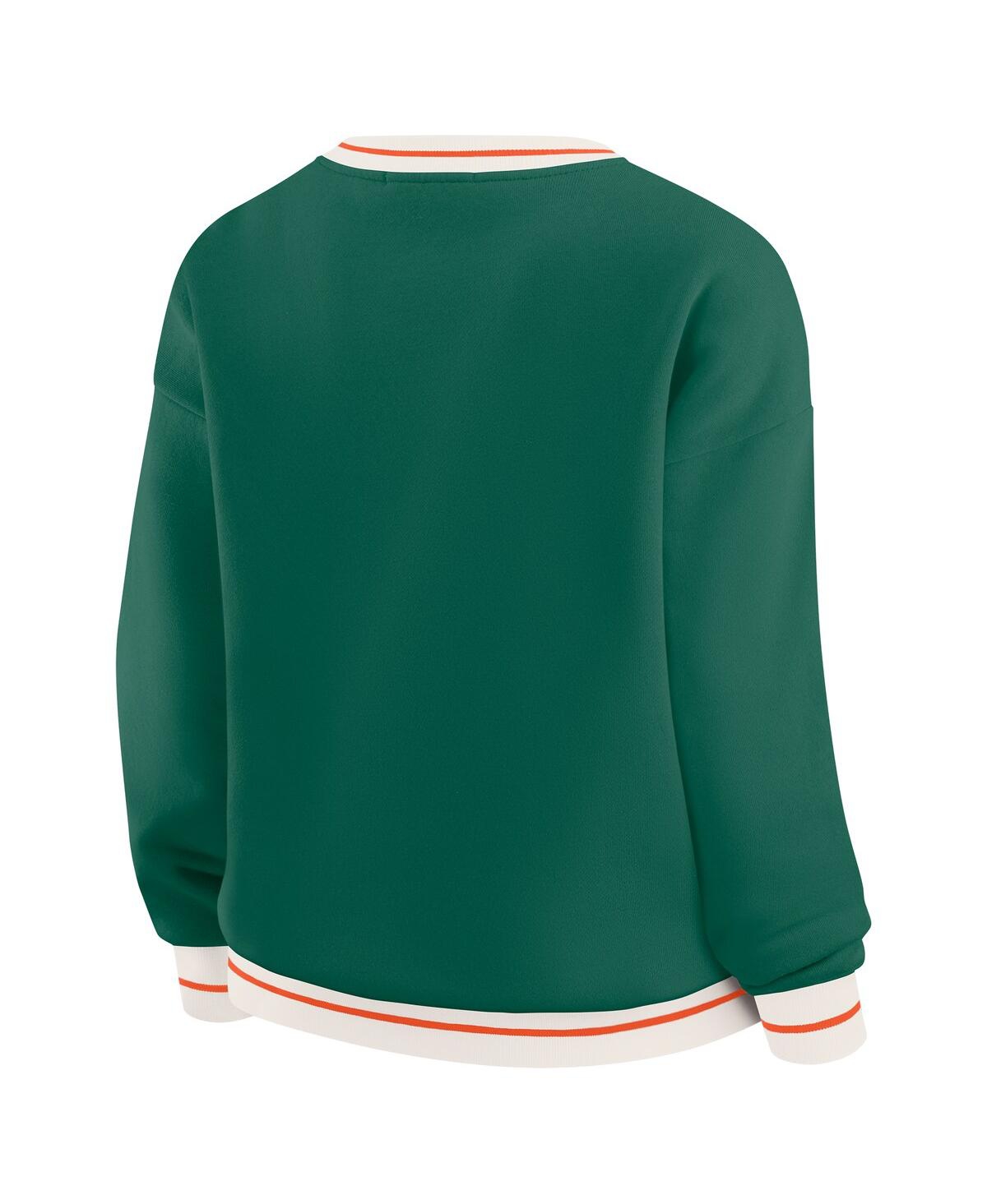 Wear By Erin Andrews Women'sgreen Miami Hurricanes Seal Sweatshirt In Green