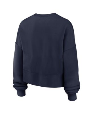 Women's Navy Arizona Wildcats Oversized Phoenix Arch Pullover Sweatshirt