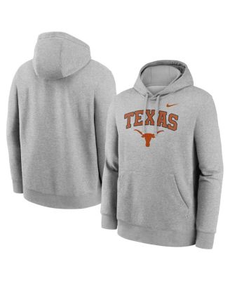 Nike - Men's Gray Texas Longhorns Club Fleece Arch Pullover Hoodie