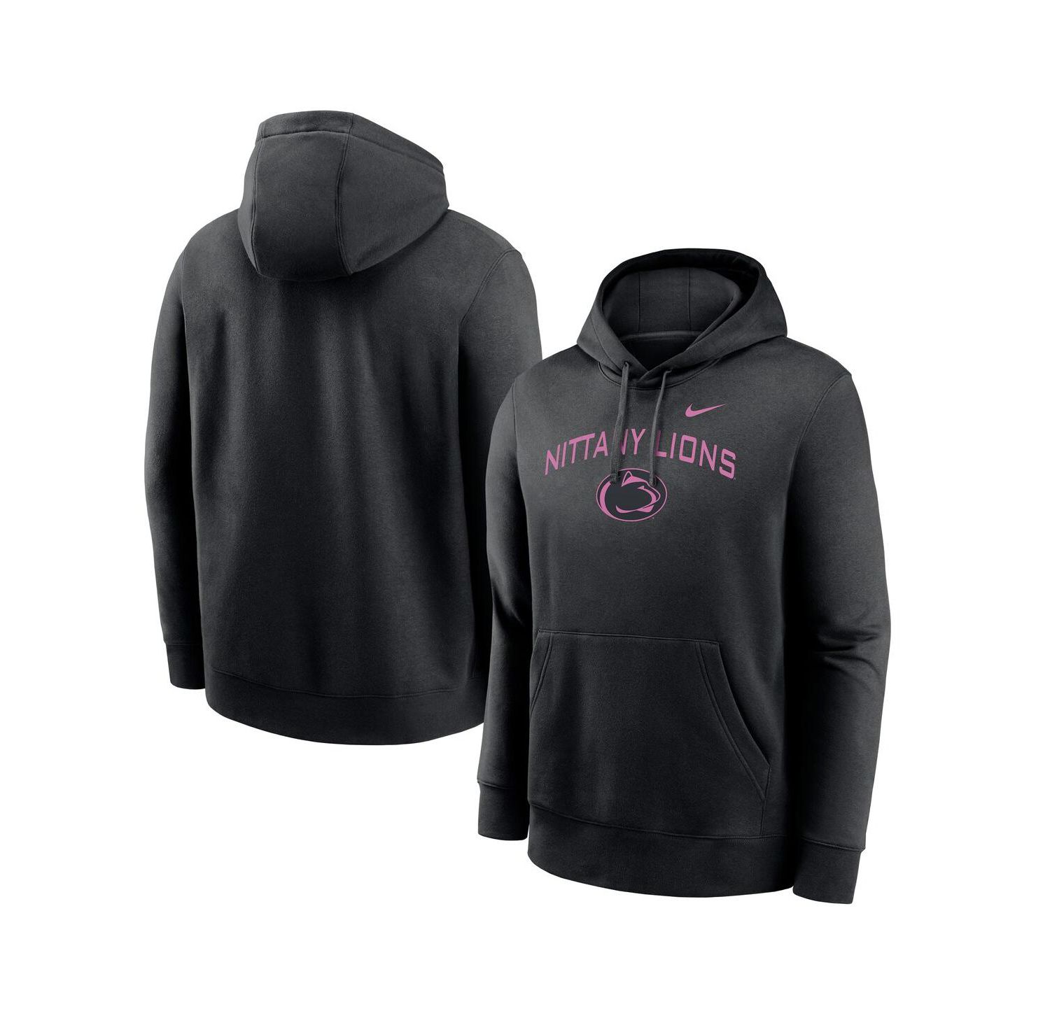 Men's Black Penn State Nittany Lions Throwback Club Fleece Pullover Hoodie