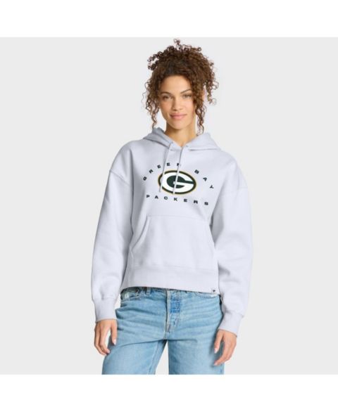 Женское худи Fanatics White Green Bay Packers Eligible Receiver Legacy Pullover