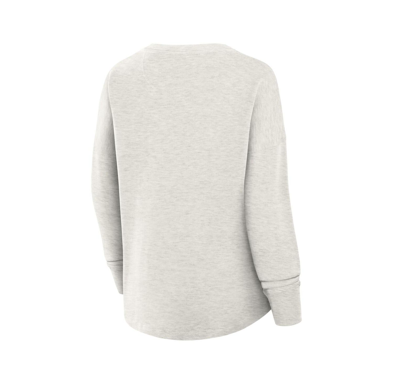 Women's Heather Gray Green Bay Packers Oversized Hometown Pullover Sweatshirt